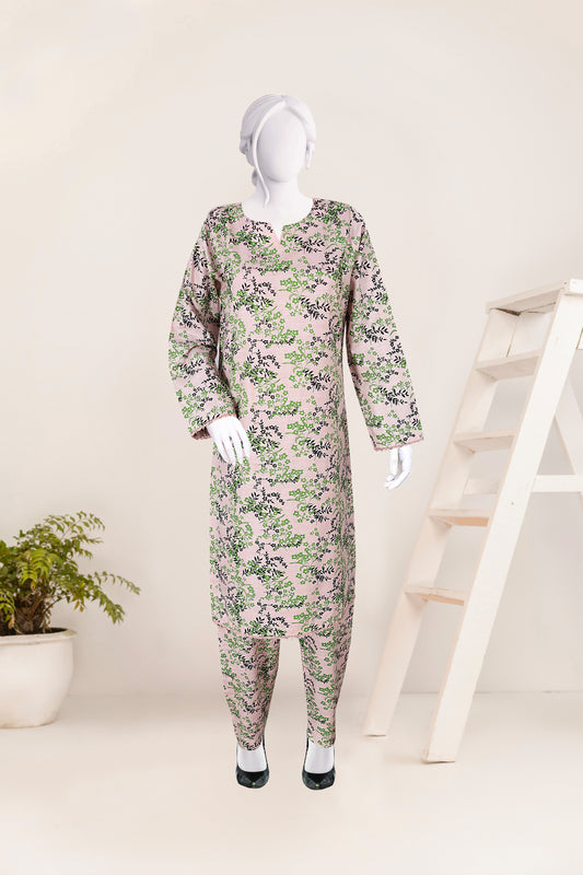 Khaddar 2 Piece Printed All Over Matching Separate