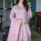 Brosha Lawn with Plain Trouser and Fancy Organza Dupatta