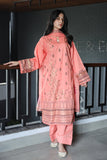 Brosha Lawn with Plain Trouser and Fancy Organza Dupatta