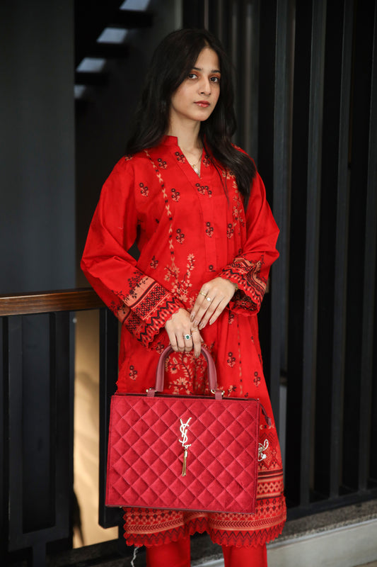 Brosha Lawn with Fancy Organza Dupatta