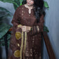 Brosha Lawn with Plain Trouser and Fancy Organza Dupatta