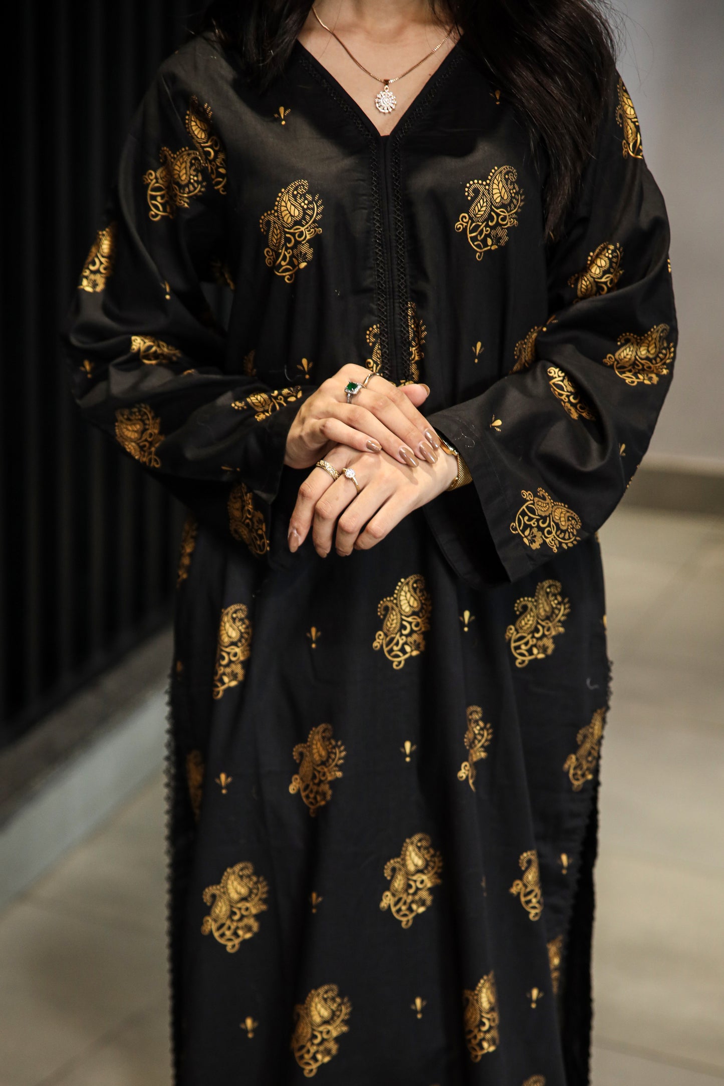 Fancy Lawn Brosha with Plain Trouser and Banarsi Lawn Dupatta