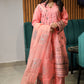 Brosha Lawn with Plain Trouser and Fancy Organza Dupatta