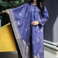 Fancy Lawn Brosha with Plain Trouser and Banarsi Lawn Dupatta