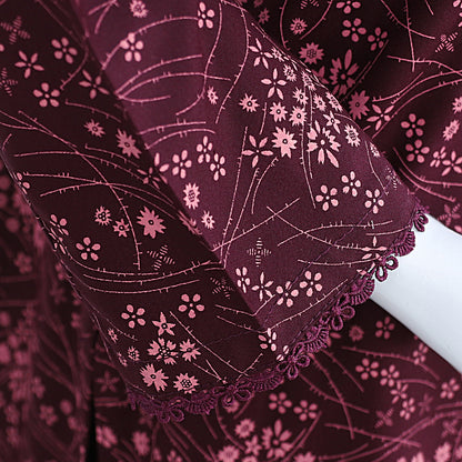 AlKaram Dhanak 2 Piece Beautiful Leaf Pattern With Plain Trouser