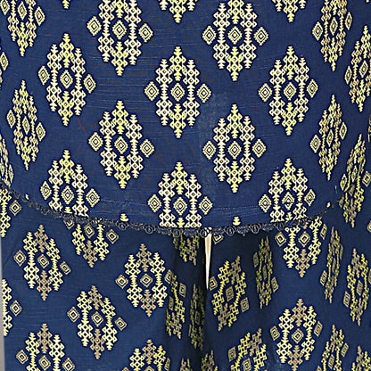 AlKaram Khaddar 3 Piece with Matching Trouser and Banarsi Tilla Shawl