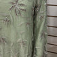 Luxury Party Wear - Handmade Cutdana Embroided Net with Plain Trouser and Embroided Cutdana Dupatta
