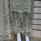 Luxury Party Wear - Handmade Cutdana Embroided Net with Plain Trouser and Embroided Cutdana Dupatta
