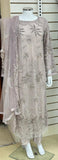 Luxury Party Wear - Handmade Cutdana Embroided Net with Plain Trouser and Embroided Cutdana Dupatta