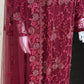 Luxury Party Wear - Handmade Cutdana Embroided Net with Plain Trouser and Embroided Cutdana Dupatta