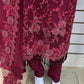 Luxury Party Wear - Handmade Cutdana Embroided Net with Plain Trouser and Embroided Cutdana Dupatta