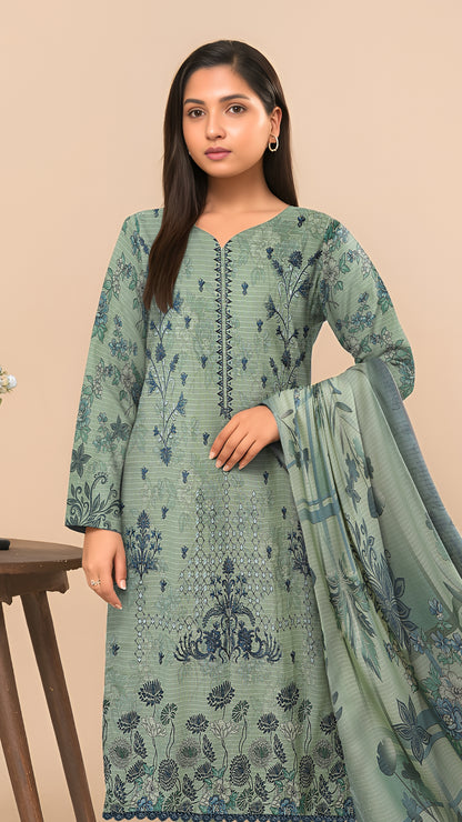 Dhanak Bana Dora 3 Piece Executive Quality Digital Print with Heavy Embriodery