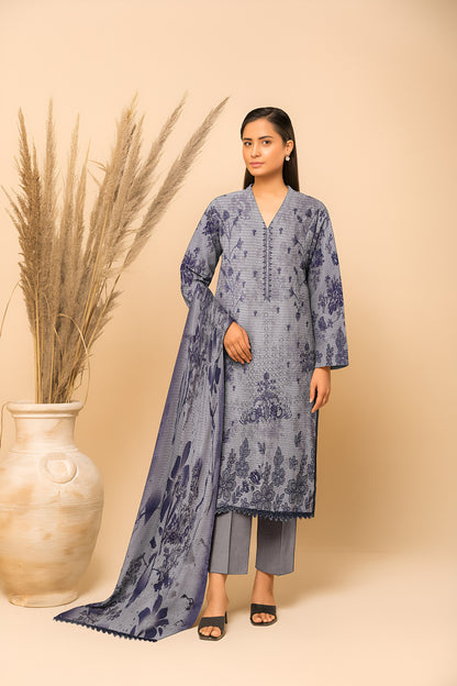 Dhanak Bana Dora 3 Piece Executive Quality Digital Print with Heavy Embriodery