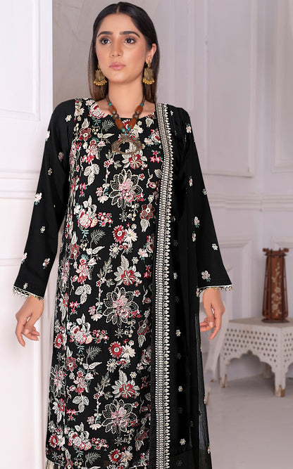 Breeze Exclusive Embriodery Shirt with Raw Silk Trouser and Embriodery Dupatta