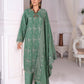 Breeze Exclusive Embriodery Shirt with Raw Silk Trouser and Embriodery Dupatta