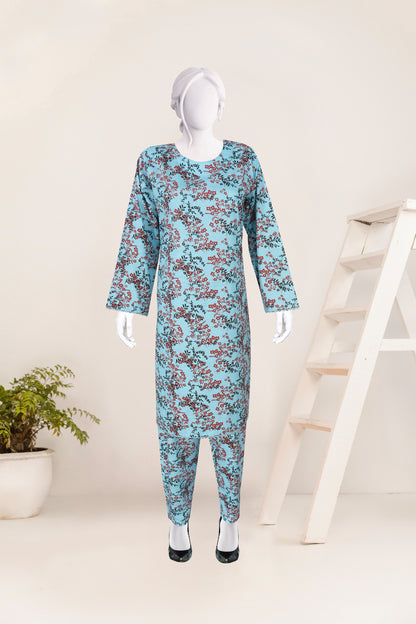 Khaddar 2 Piece Printed All Over Matching Separate
