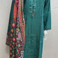 Khaddar 3 Piece Breeze Style with Plain Trouser and Printed Khaddar Dupatta