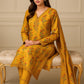 Khaddar 3 Piece with Plain Trouser and Matching Print Dupatta