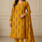 Khaddar 3 Piece with Plain Trouser and Matching Print Dupatta