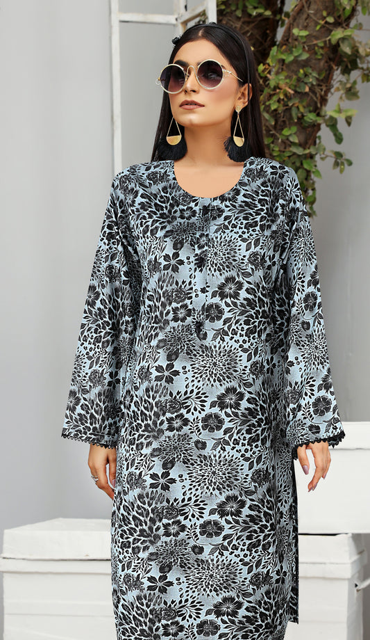 Khaddar 2 Piece Printed All Over Matching Separate
