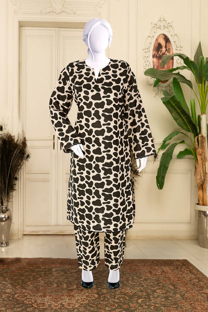 Khaddar 2 Piece Printed All Over Matching Separate