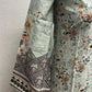 Linen 3 Piece with Plain Trouser and Printed Dupatta
