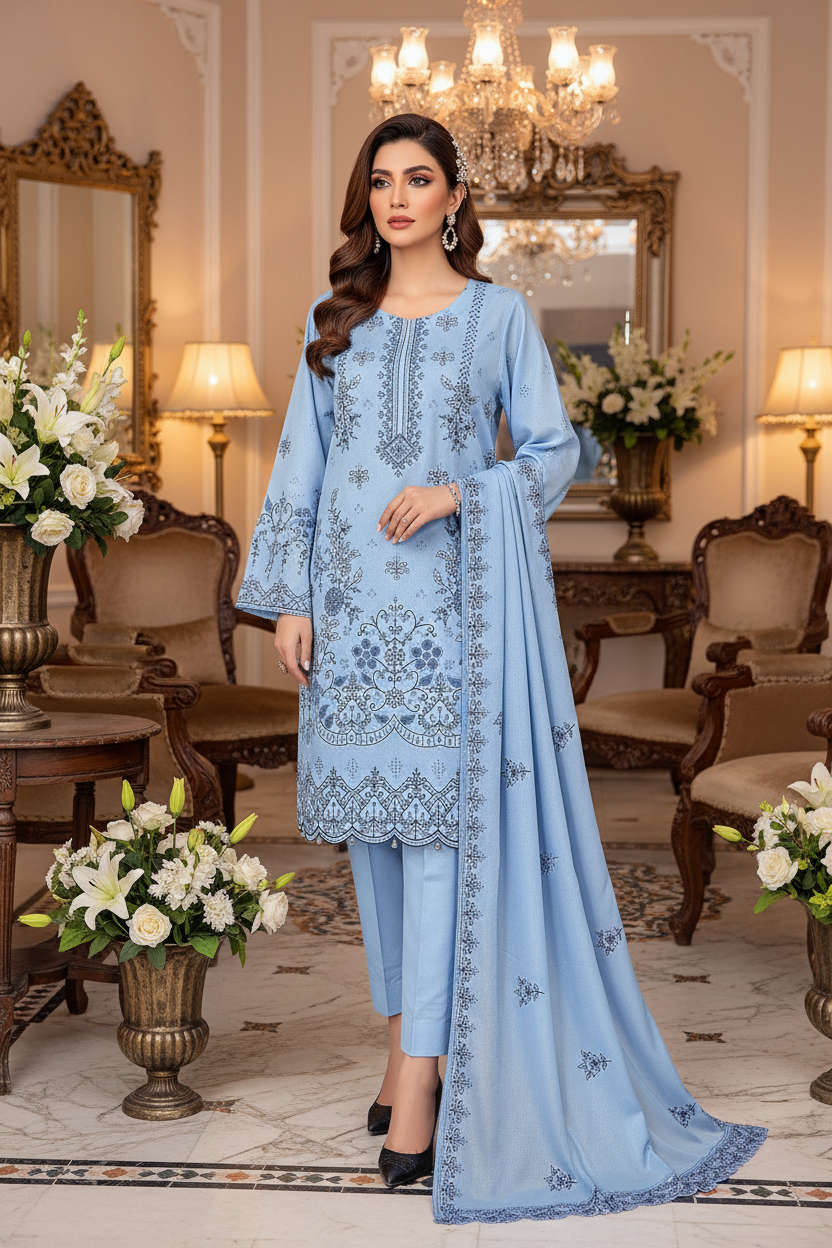 Krandi 3-Piece – Pakistani Actress Style